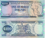 Guyana 100 Dollars (1989) (A/31 1227xx) UNC