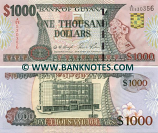 Guyana 1000 Dollars (2002) Sig.12 (A/55 186453) UNC