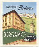 Italy: Bergamo: Grand Hotel Moderno late 1950s (MUH, w/o glue)