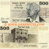 Israel 500 Lirot 1975 (ser#vary) (circulated) F-VF