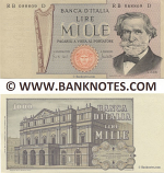 Italy 1000 Lire 5.8.1975 (BC 763340 M) (circulated) F-VF