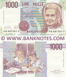 Italy 1000 Lire D.1990 (FA 8977xx T) UNC