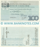 Italy Mini-Cheque 100 Lire 25.2.1977 (Istituto Centrale di Banche e Banchieri) (103052012) (lt. circulated) XF
