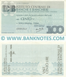 Italy Mini-Cheque 100 Lire 7.3.1977 (Istituto Centrale di Banche e Banchieri) (106739756) (lt. circulated) XF