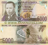 Jamaica 5000 Dollars 15.1.2009 (AB202850) UNC