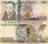 Jamaica 5000 Dollars 15.1.2009