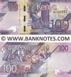 Kenya 100 Shillings 2019 (AB19097xx) UNC