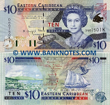 Saint Kitts & Nevis 10 Dollars (2000) (D667509K) UNC