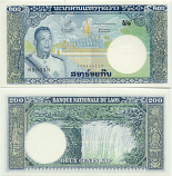Laos 200 Kip (1963) (F2/0432784xx) UNC