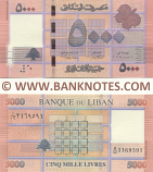 Lebanon 5000 Livres 2012 (A/02 3169588) UNC