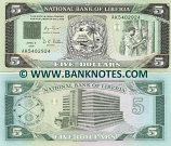 Liberia 5 Dollars 6.4.1991 (AK54029xx) UNC
