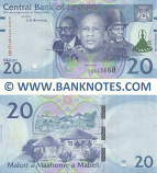 Lesotho 20 Maloti 2021 (BU6436xx) UNC