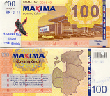 Lithuania 100 Litu 2004 Maxima (MMM Nr. 0017xx) UNC