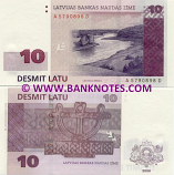 Latvia 10 Latu 2000 (A5790899D) UNC