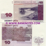 Latvia 10 Latu 2000 (A5790897D) UNC