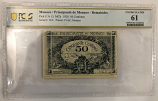 Monaco 50 Centimes 1920 REMAINDER (PCGS slabbed) UNC—61
