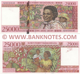 Madagascar 25000 Francs = 5000 Ariary (1998) (A08320048) UNC