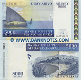 Madagascar 5000 Ariary (2008) (B4235xxxD) UNC