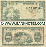 Martinique 100 Francs (1942) (B62/1526827) (circulated) Fine