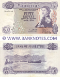 Mauritius 50 Rupees (1967) (A/1 065901) (lt. circulated) XF