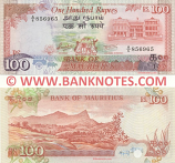 Mauritius 100 Rupees (1986) (A/6 856966) UNC