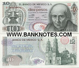 Mexico 10 Pesos 1975 (Series: B,C,D,F,G,H,J,K) AU