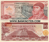 Mexico 20 Pesos 1977 (DM/M76050xx) UNC