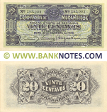 Mozambique 20 Centavos 25.11.1933 (Nº 293,095) UNC–