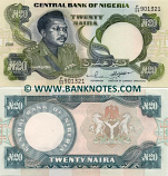Nigeria 20 Naira 2001 (F/59 9013xx) UNC