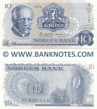 Norway 10 Kroner 1975 (A_ prefix) UNC