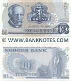 Norway 10 Kroner 1979 (B_ prefix) UNC