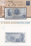 Norway 10 Kroner 1983 in a Nobel Peace Prize - 75 stamped holder dated 10.12.1997 (CS2557806) UNC