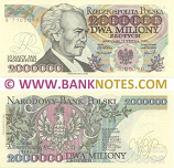 Poland 2,000,000 Zlotych 14.8.1992 (B 7100090) UNC