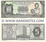 Paraguay 5 Guaranies (1963) (A4078014) UNC
