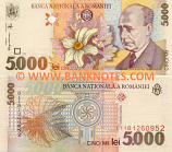 Romania 5000 Lei 1998 (008A/15375xx) UNC