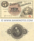 Sweden 5 Kronor 1952 (N 134412) Sig: Unidentified (Gunnar...?); Jan Magnusson (lt. circulated) XF-AU