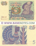 Sweden 5 Kronor 1977 (Sig: Carl-Henrik Nordlander; Åke Gustafsson) (BU-A014514) (v. lt. circulated) XF-AU