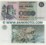 Scotland 1 Pound Sterling 5.1.1983 (Clydesdale Bank) (D/CJ 174344) UNC