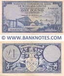 Scotland 1 Pound Sterling 16.9.1959 (National Commercial Bank of Scotland) (X 048192) (circulated) VF-XF