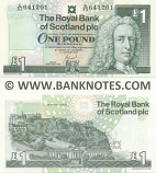 Scotland 1 Pound Sterling 1.10.2001 (Royal Bank of Scotland) (C/93 6412xx) UNC