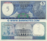 Suriname 5 Gulden 1982 (0030846xxx) UNC