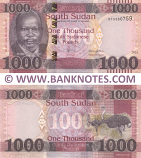 South Sudan 1000 Pounds 2021 (BT9380759) UNC