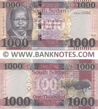 South Sudan 1000 Pounds 2023 (Sig: Garang; Chol) (CE2415402) UNC