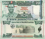 Swaziland 200 Emalangeni 19.4.2008 (HM0001604) UNC