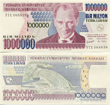 Turkey 1 Million Lira (2002) (S71/088806) UNC