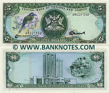 Trinidad & Tobago 5 Dollars (1985) (BR2215xx) UNC