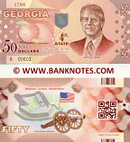 United States of America Georgia 50 State Dollars (2014) (Commemorative) (A006xx) UNC