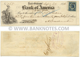 United States of America: New Orleans: Bank of America: NY Canceled Check for $4424 1876 (used) XF