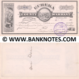 USA: Nevada, Eureka County Warrant, Dec. 7/8, 1914 (Serial Nº 9142) UNC