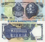 Uruguay 50 Nuevos Pesos (1989) (Serie G; 106720xx) UNC